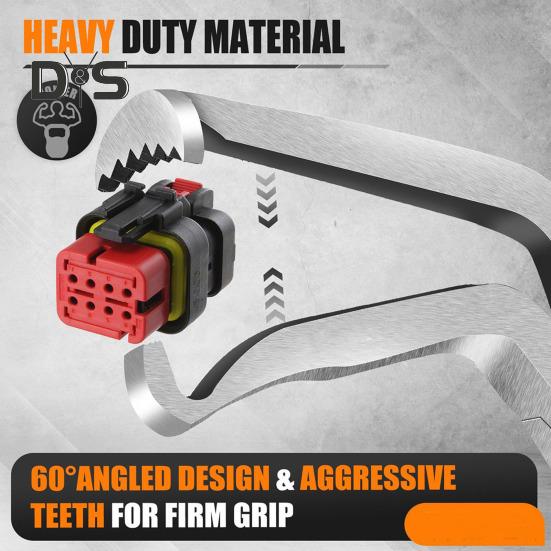 Electrical Disconnect Pliers with Ergonomic Handle Portable 60-Degree Bend Electrical Connector Disconnect Pliers Automotive Tools