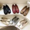 Fashion Japanned Square Toe Bowtie Ballets Shoes Ladies Soft Roll-Up Flats Loafers Barefoot Mocassines Woman Slip On Office Dress Shoes
