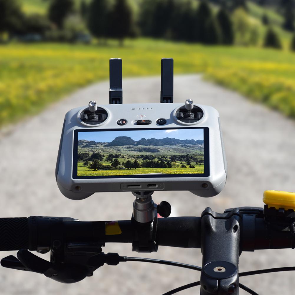 Protable Clip Adjustable Bike Handlebar Mount Holder Aluminum Alloy Action Camera Riding Bracket for DJI RC 2 Remote Controller