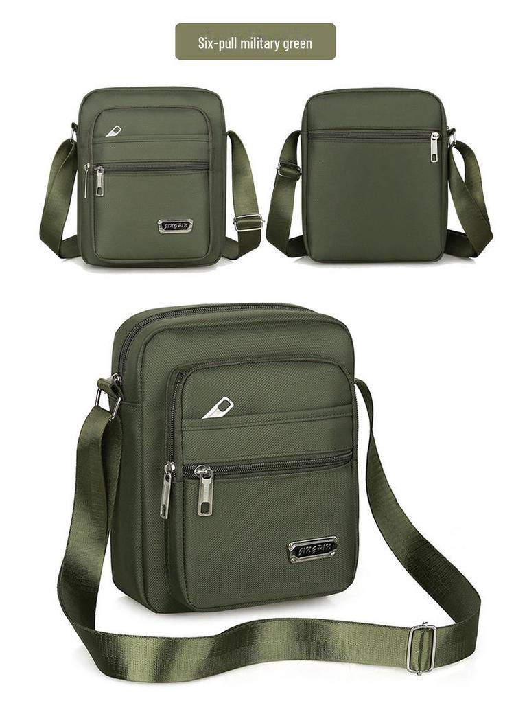 Корейская водонепроницаемая многослойная сумка через плечо большой емкости для мужчин и женщин