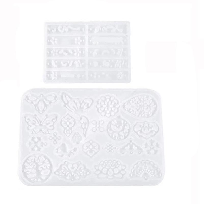 Earring Resin Molds Pendants Molds Casting Silicone Molds DIY Handcraft Jewelry Keychain Making Tool