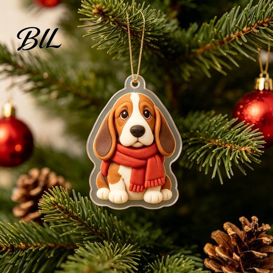 Dog Themed Hanging Charms 2026 Advent Calendar, 24-Days Christmas Countdown Calendar with 24 Festive Puppy Pet Lover Holiday Gifts Ornament,
