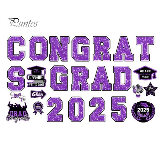 Магниты на автомобиль с надписью «Выпускной 2025» Поздравляем выпускников Магнитные наклейки Тематические магниты для декора гаражных ворот Холодильник