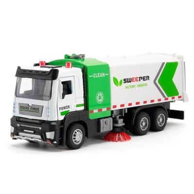 Модель мусоровоза City Sweeper в масштабе 1/32, литая из металла, со звуком и светом, инерционный механизм, для детей, развивающее и познавательное занятие.