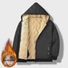 Men's Hooded Lambskin Velvet Winter Jacket