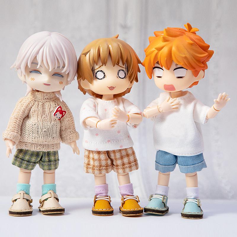 Ручная работа Брюки для куклы Ob11 Одежда Джинсовые шорты в клетку Аксессуары для кукол Для Penny, Molly, Obitsu11, Gsc 1/12 Bjd кукол