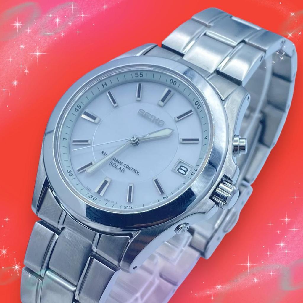 [USED] Seiko Spirit Men's Watch, Waterproof, Solar-Powered, Working Condition