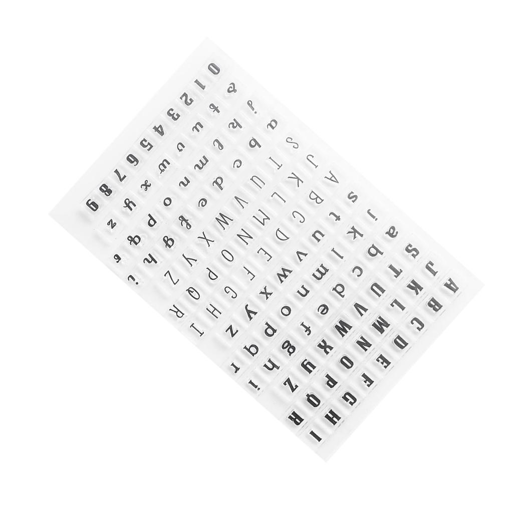 Прозрачный силиконовый штамп с буквами алфавита и цифрами для альбома своими руками(Y38 Заглавные строчные буквы)