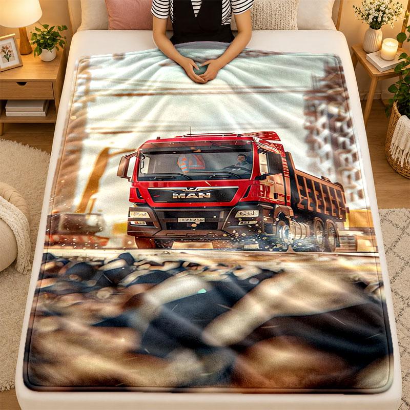 Flannel BlanketMAN Warm Soft Throw Blanket for Indoor Sofa Bed Living Room Use