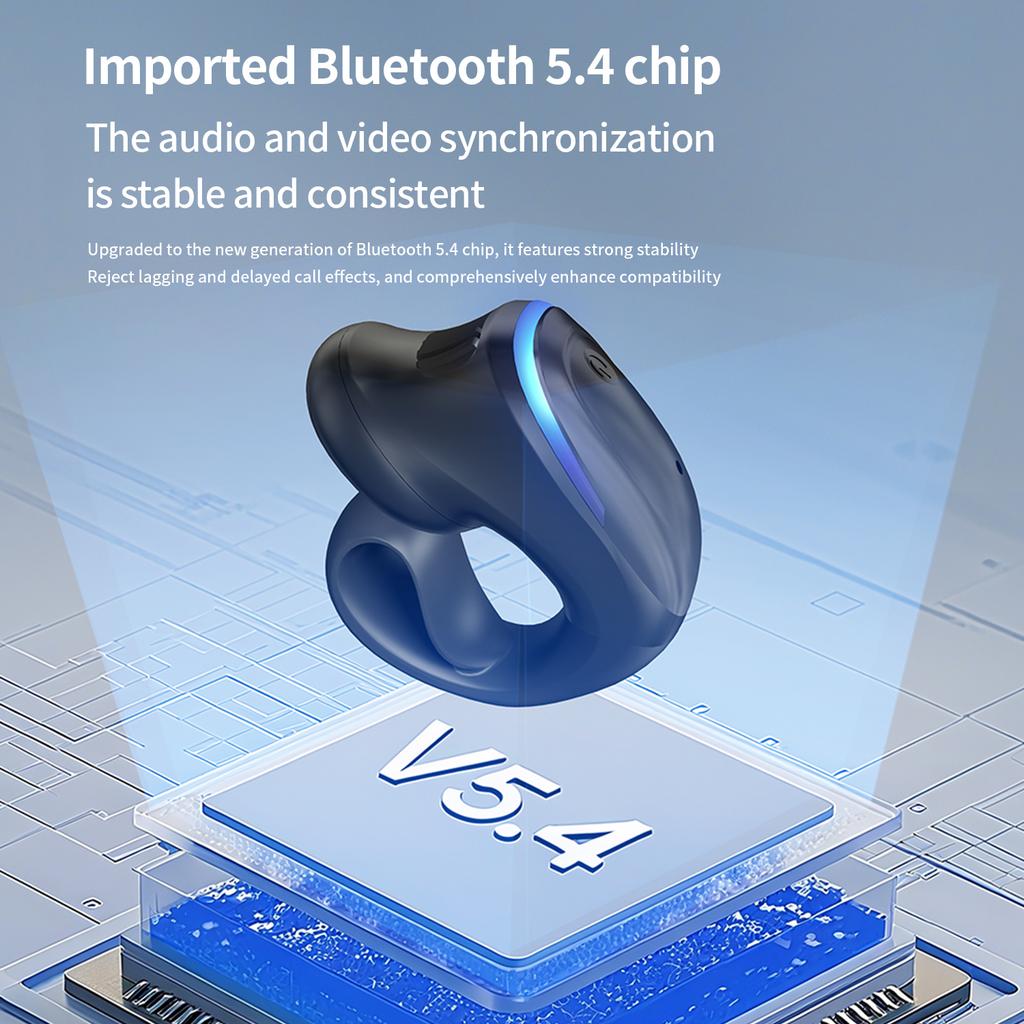 696 Blue Tooth Headset Clip On Stereo Bone Conduction Wireless Earphone Mini TWS Earphones Waterproof Sport HD Call Headphone