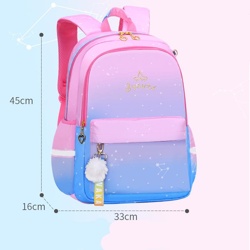 Градиентный розовый рюкзак для девочек и мальчиков, космический рюкзак, детские школьные сумки, студенческие Mochila, 3-6 классы