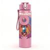 1PC Purple Moon Symbol 750ml sports water bottle leakproof straw lid outdoor office home
