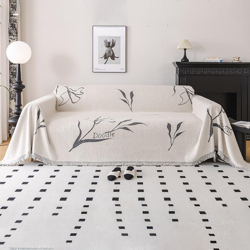 Full Covered Sofa Towel Cover Cloth Four Seasons Universal Dustproof Sofa Cushion One Piece Non-Slip Cushion Sofa Cover