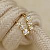 Серьги из стерлингового серебра 925 пробы с покрытием 14K золотом, с градиентом размера, с цирконами, для женщин, французский темперамент, свадебные, вечерние, ювелирные аксессуары