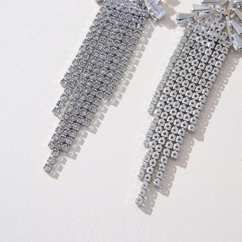 Модные цветные серьги-кисточки с кристаллами и стразами для женщин, свадебные серьги-подвески Brincos для свадебной вечеринки