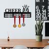 Wall Mounted Medal Hanger Black Metal Display Stand Cheerleader Silhouette Wall Decoration Medal Organizer Gift for Athletes