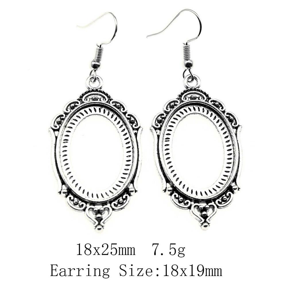 Подарки для женщин Винтажные серьги Овальные серьги-крючки Стеклянный кабошон Основание Подставка Подставка Серьги-подвески и подвески Женские сумки Серьги