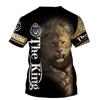 Lion King Printed Men's T-shirt 3d Printed Summer New Crew Neck Short Sleeve T-shirt Top Trend Style Men's Clothing Fashion Casual T-shirt