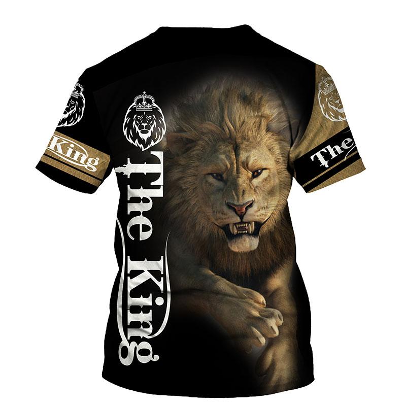 Lion King Printed Men's T-shirt 3d Printed Summer New Crew Neck Short Sleeve T-shirt Top Trend Style Men's Clothing Fashion Casual T-shirt