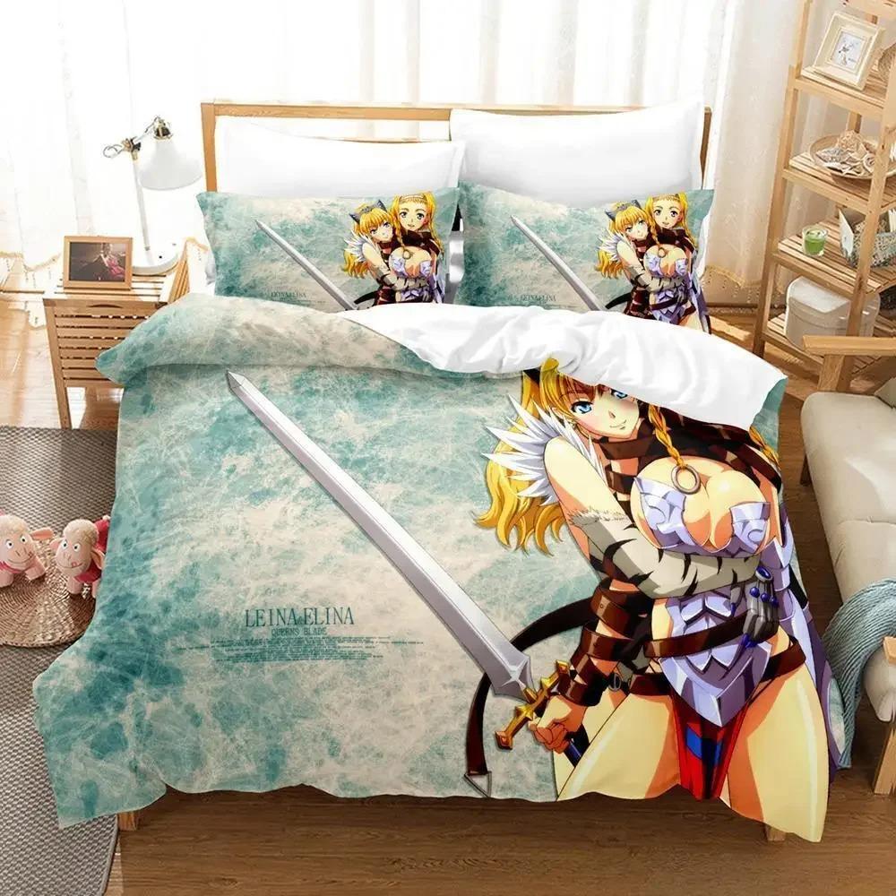 Queen Blade Bedding Set Single Twin Full Queen King Size Bed Set Adult Kid Bedroom Duvet Cover Sets 3D Print Anime Bed Sheet Set