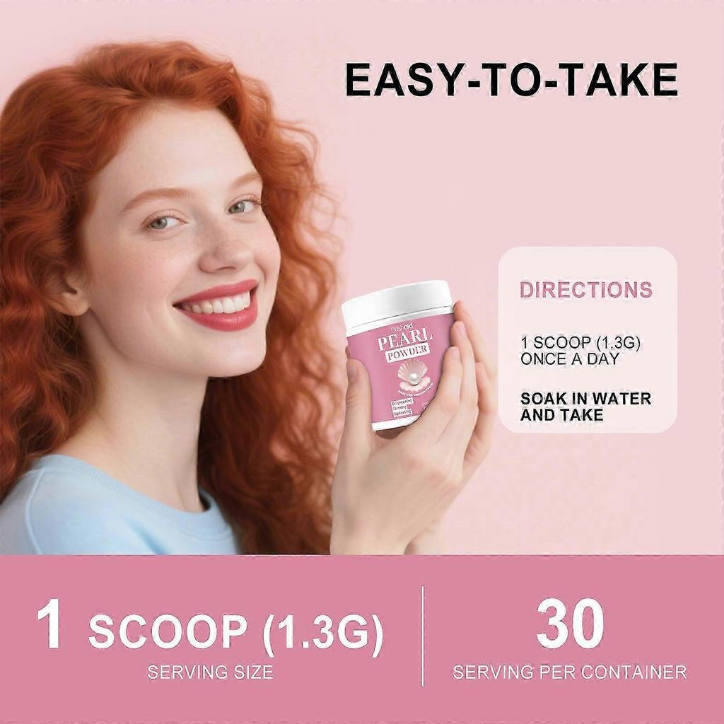 1-5x Pearl Powder Blends Into Drinks Skincare Brightens Evens Skin Tones Naturally