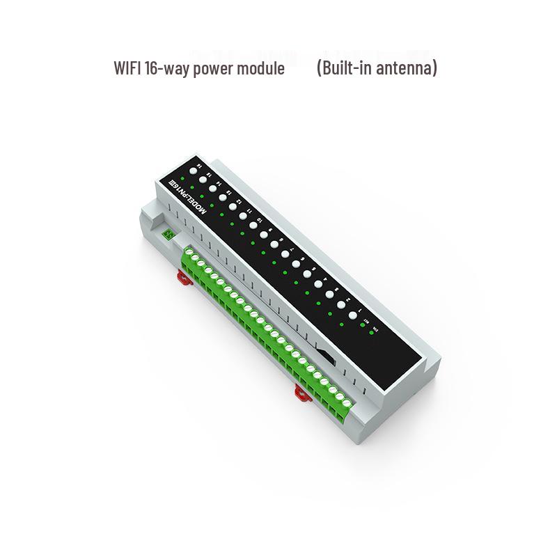 Tuya ZigBee 16-Channel Smart Dry Contact Switch for Wired Curtain Motors