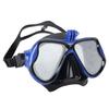 Очки для плавания с маской и трубкой HD Водонепроницаемые противотуманные очки для дайвинга с защитой носа для мужчин и женщин синего цвета