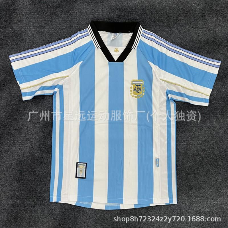 Retro World Cup Football Jerseys - Brazil Argentina England Vintage Soccer Shirts Fans