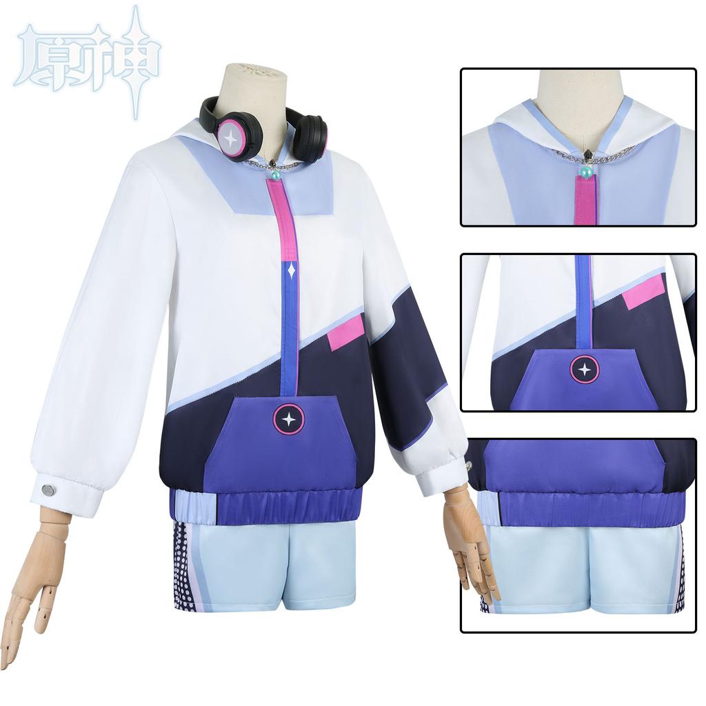 Yuanshen linkage cos service linkage drill, Qiqi cosplay derivative men's and women's clothing cos game animation clothing
