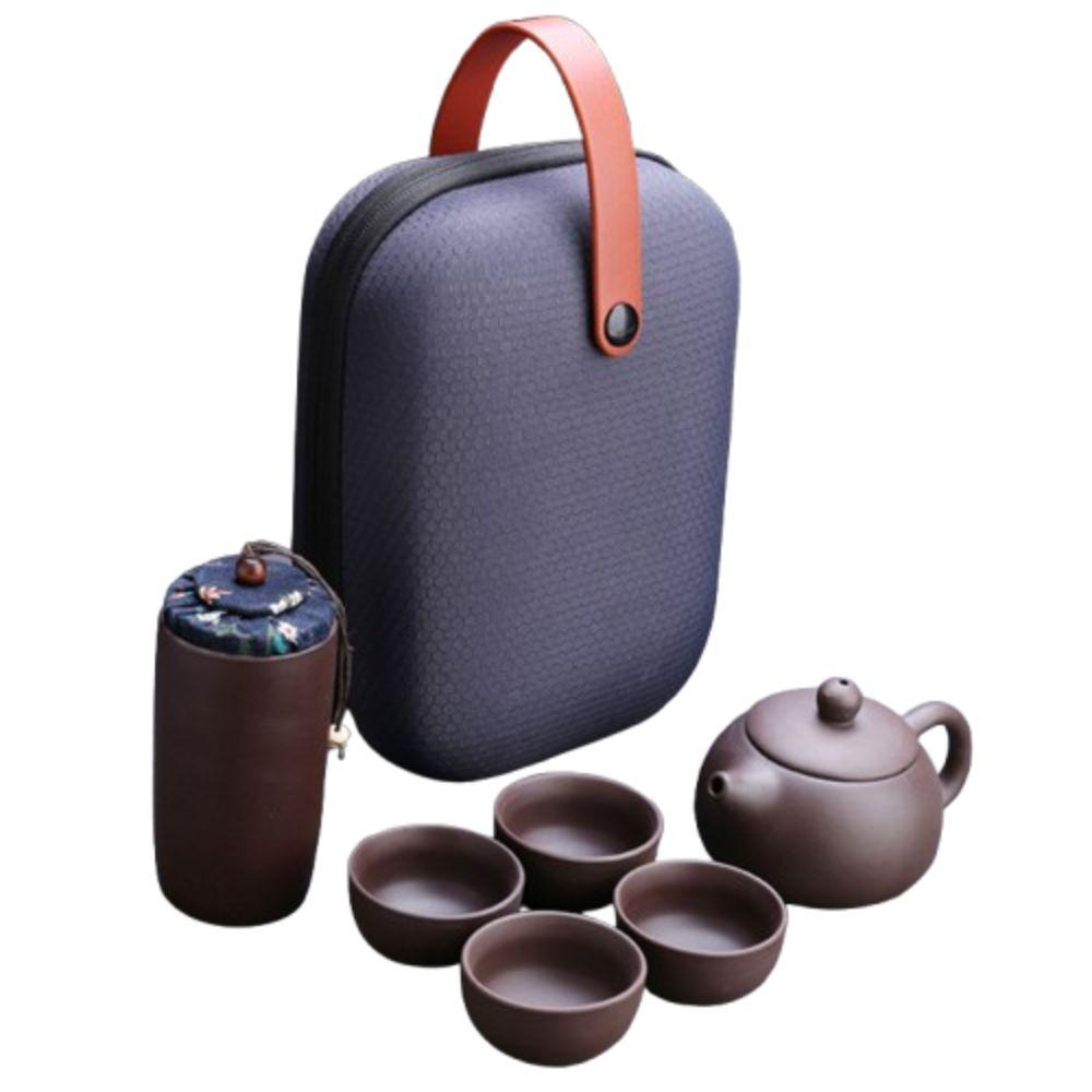 Portable Travel Tea Set Teaware Kung Fu Tea Cups Gift Teapot Teacup Kit  For Outdoor Camping