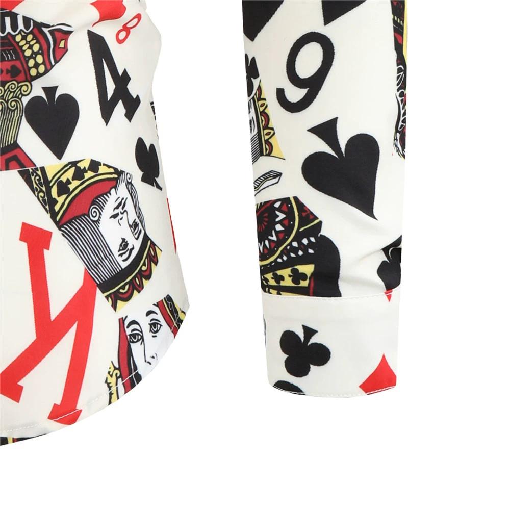 Новая модная мужская рубашка, индивидуальная рубашка с 3D цифровой печатью, молодежная рубашка с длинными рукавами, мужские топы