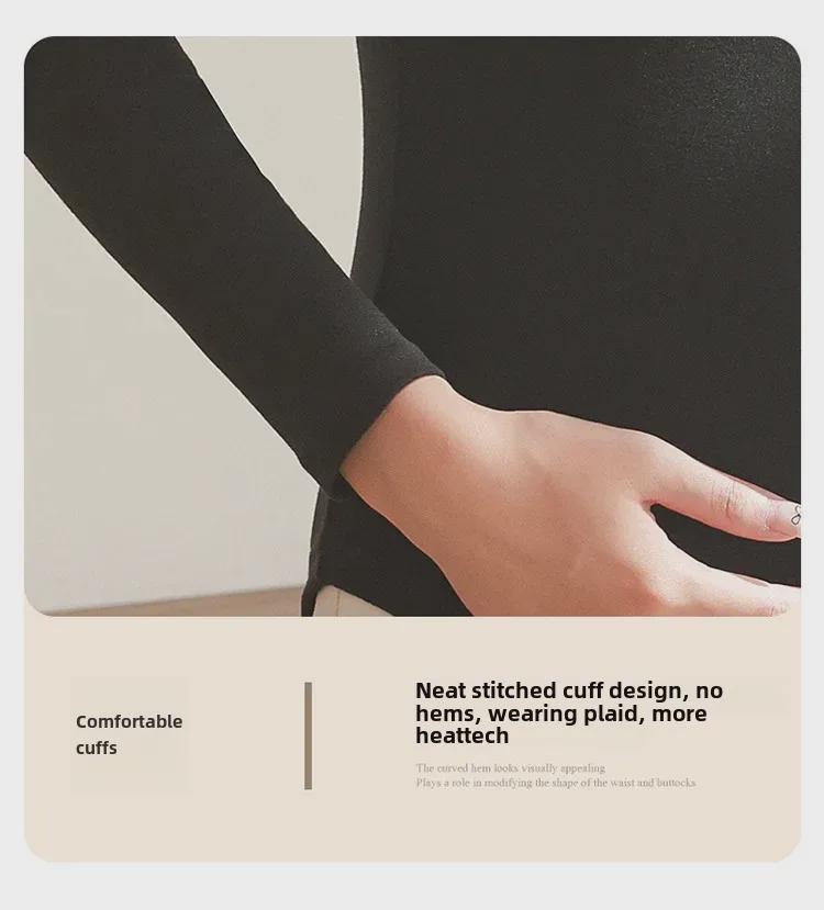 Maternity High Collar Velvet Top for Winter - Women's Thin Sweater for Pregnancy