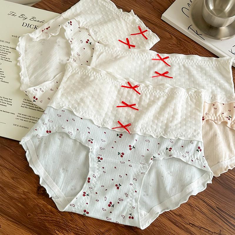 Леди Весна и Осень Прекрасный Ветер Вишня Высокий Отскок Дышащая Набедренная Сумка Бедро Высокая Талия Нижнее Белье