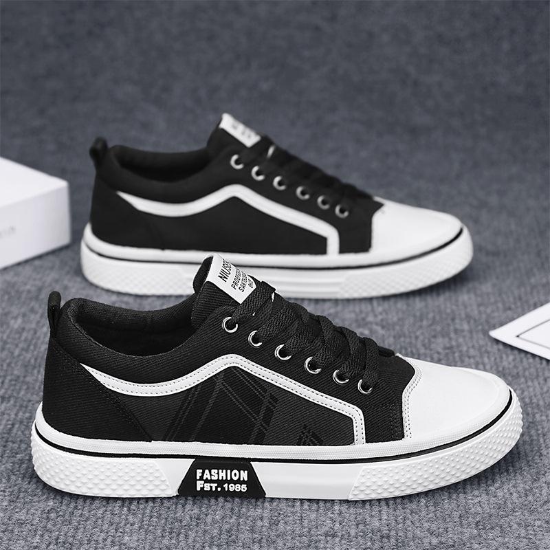 Мужская обувь Классика Низкие парусиновые туфли Дышащая повседневная обувь Молодежная студенческая обувь для скейтборда Нескользящие кроссовки для мужчин Большой размер