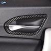 For BMW 1 2 Series F20 F21 F22 F23 2012-2018 ABS Carbon Fiber Texture 2pcs Car Interior Front Door Handle Bowl Frame Cover Trim
