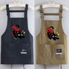 Adjustable Kitchen Apron Cartoon Cooking Smock Cute Catering Work Clothes  for Home Kitchen