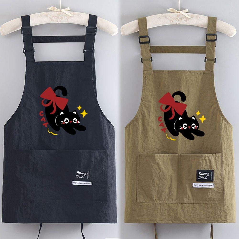 Adjustable Kitchen Apron Cartoon Cooking Smock Cute Catering Work Clothes  for Home Kitchen