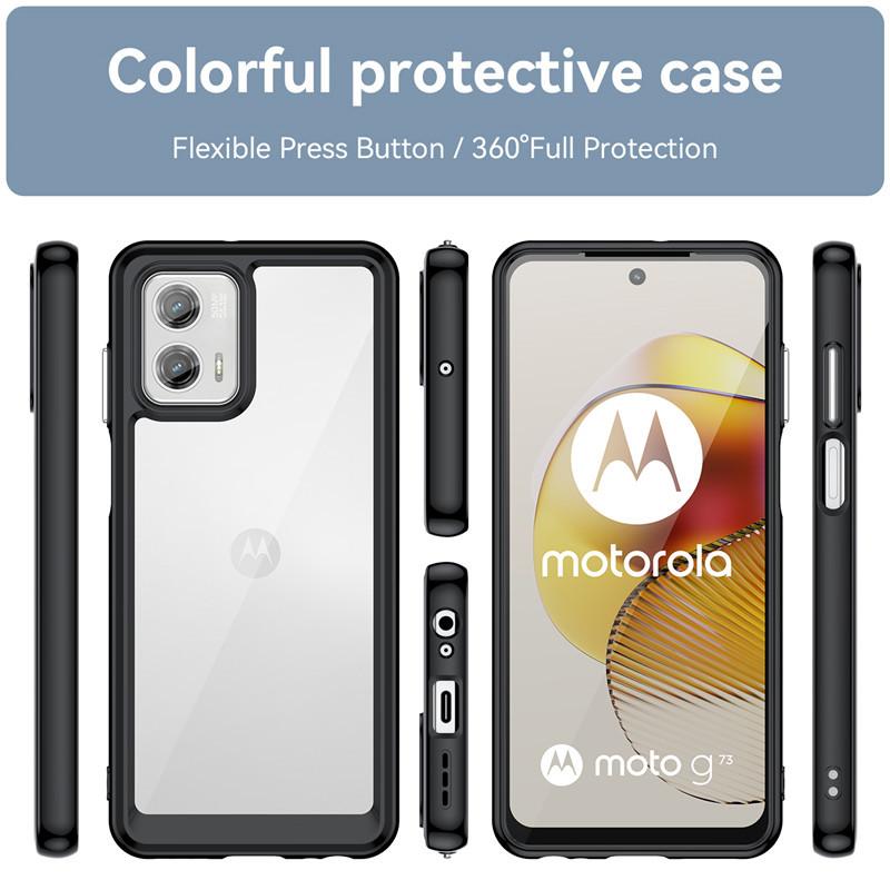 Для Motorola Moto G73 Чехол Moto G13 G23 G53 G73 5G Чехол Цветной Мягкий Силиконовый Прозрачный Ударопрочный Бампер Для Moto G73