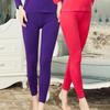 Women's Plus Size Combed Cotton Autumn Slim Fit Solid Warm Leggings