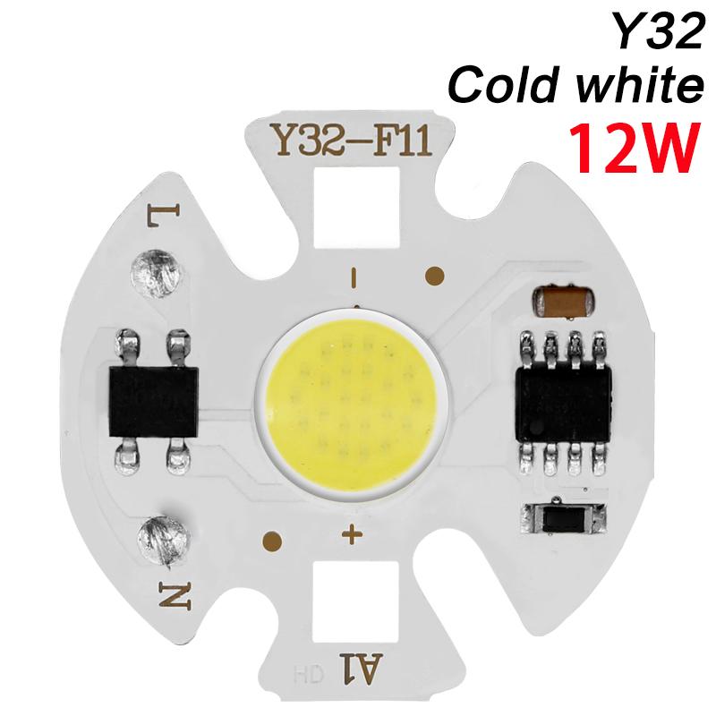 1pcs Chip COB LED Lamp Real Power 3W 5W 7W 10W 12W Y32 LED Lamp Bulb 220V IP65 Input Smart IC For DIY LED Flood Light Spotlight
