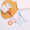 Gradient Pentagram Star Charm Keyring Backpack Decoration Handmade Pendant Keyring Bag Charm Sweet Cool Keychain