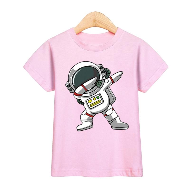 3-13T Kids Cosmonaut T-Shirt Boys Girls Casual Summer Fashion Sportswear Baby Round Neck Short Sleeve Top Kids Shirt Children Top