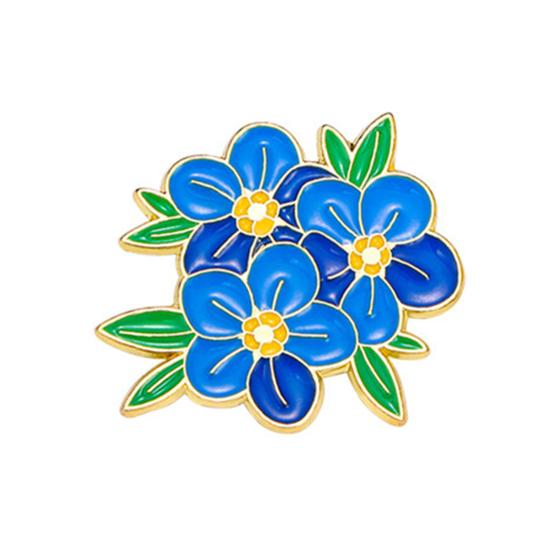 Брошь Яркий Цвет Пион Цветок Листья Форма Значок Украшение Одежды Свитера Шляпы Сумки Аксессуар