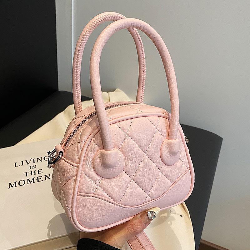 Стильная простота и высокое чувство алмазная портативная сумка Boston нишевая повседневная темпераментная универсальная однотонная сумка-мессенджер