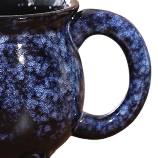 Ceramic Cauldron Coffee Mug with Ghosts Pumpkins Bats Halloween Tea Cups Personalized Witchy Gifts for Sisters Family