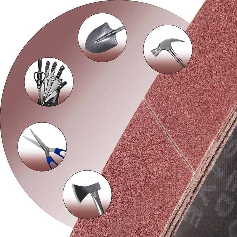 15PCS 25x762mm Sanding Belt Polishing Metal Wood Grinding,1' X 30' Abrasive Belt P40-400 Grit 25mm Abrasive Band Aluminum Oxide