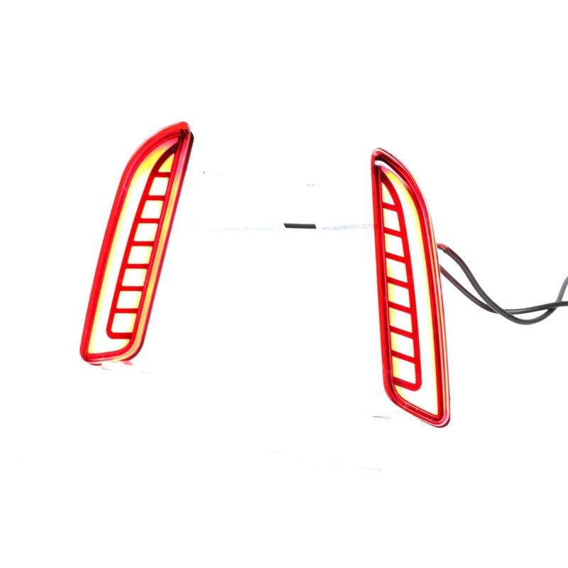 2PCS Car Flashing LED Reflector Lamp Rear Fog Lamp Bumper Light Brake Warning Light For Toyota Corolla Cross 2022