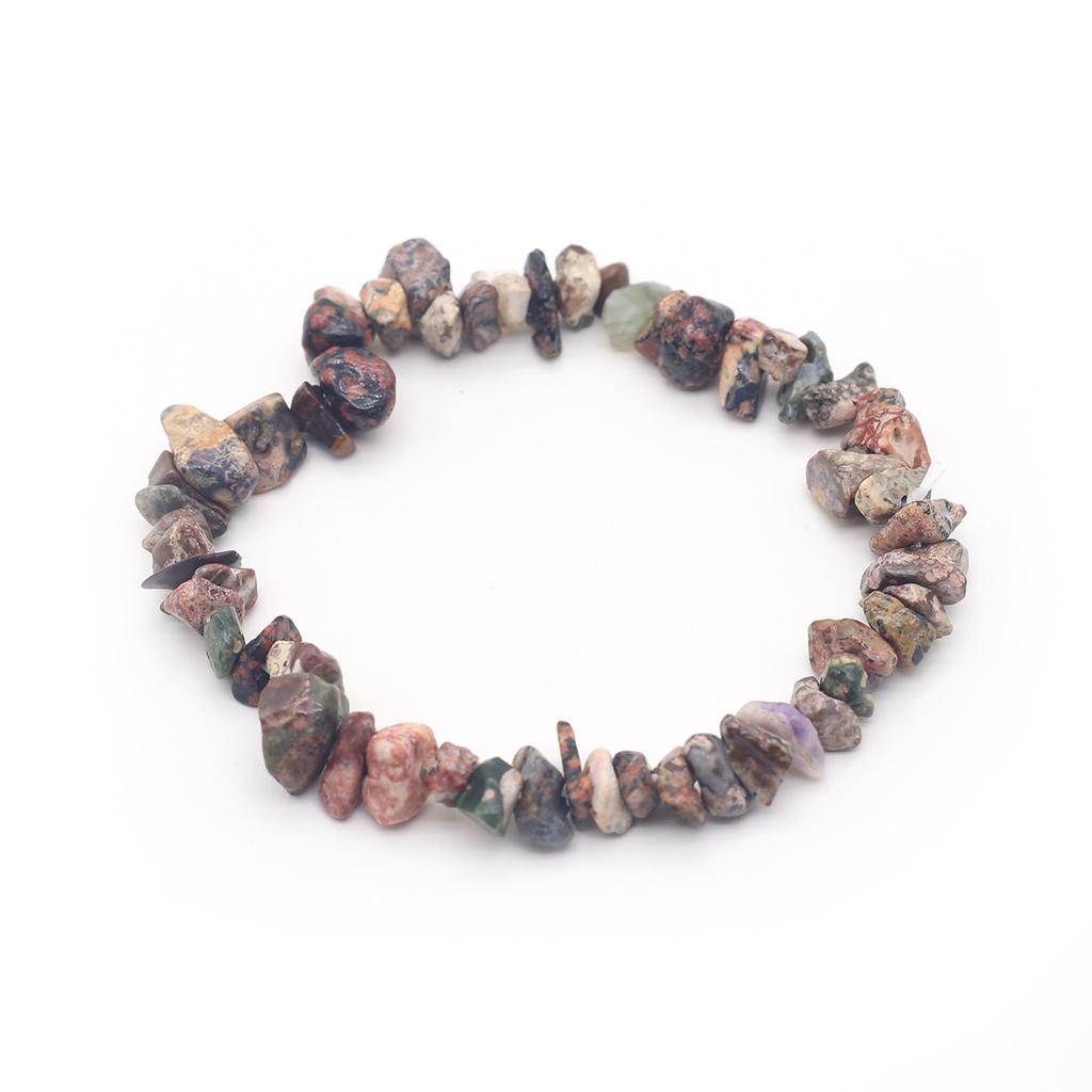 1 шт., браслет из натурального камня, нерегулярный кристалл, аметист, агат, флюорит, синяя бирюза, опал, браслеты для женщин и мужчин, ювелирные изделия 19 см