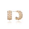 CRANNE 14K Laurel Cubic Zirconia Earrings (Gold Pin) C24EGP186