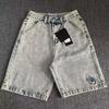 ZYLLO Новая Ретро Мода Y2K Харадзюку Хип-хоп Джинсовые Шорты Уличный Дизайн Мужские